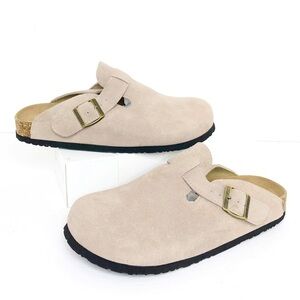 Guoluofei tan Suede mules